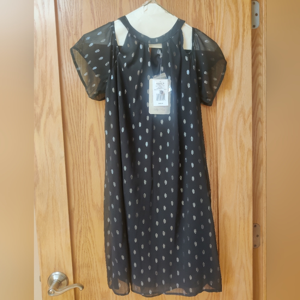 NWT Lily Rose Black Cold Shoulder Dress